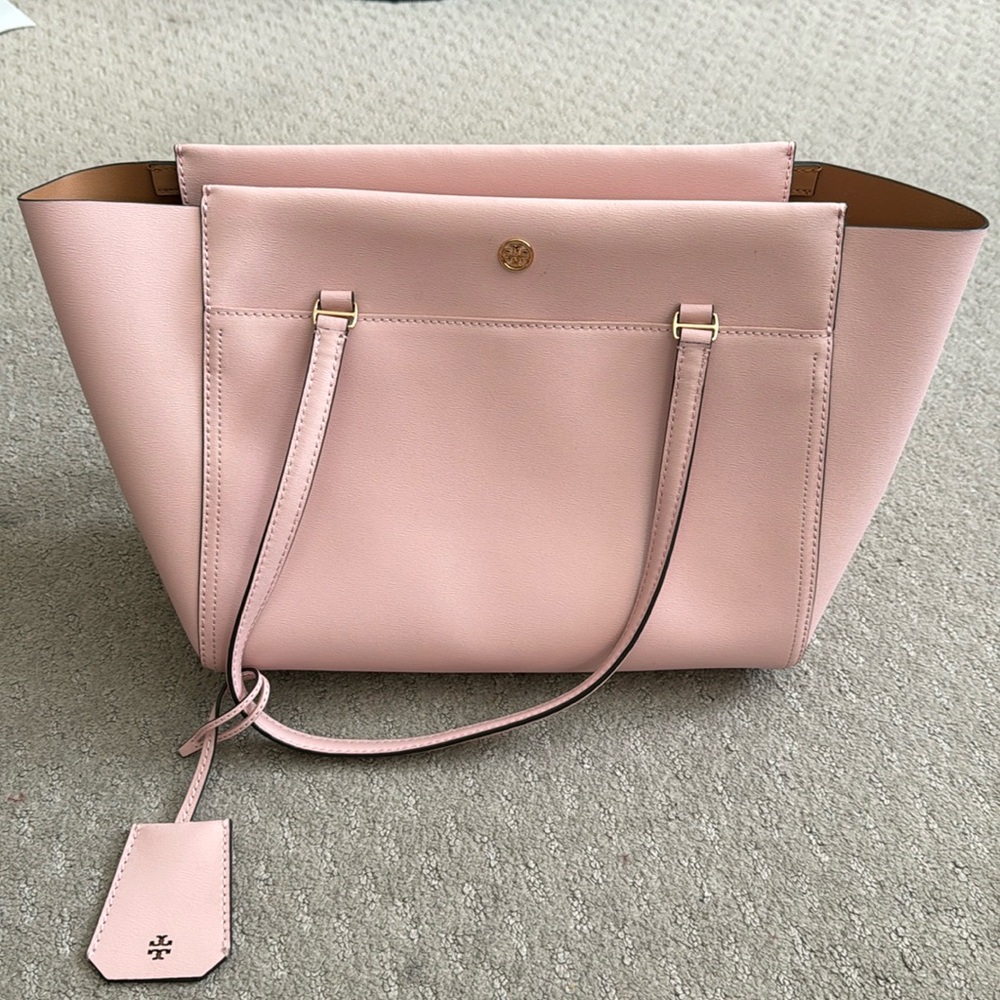 Blush Pink Tory Burch Work Tote Bag